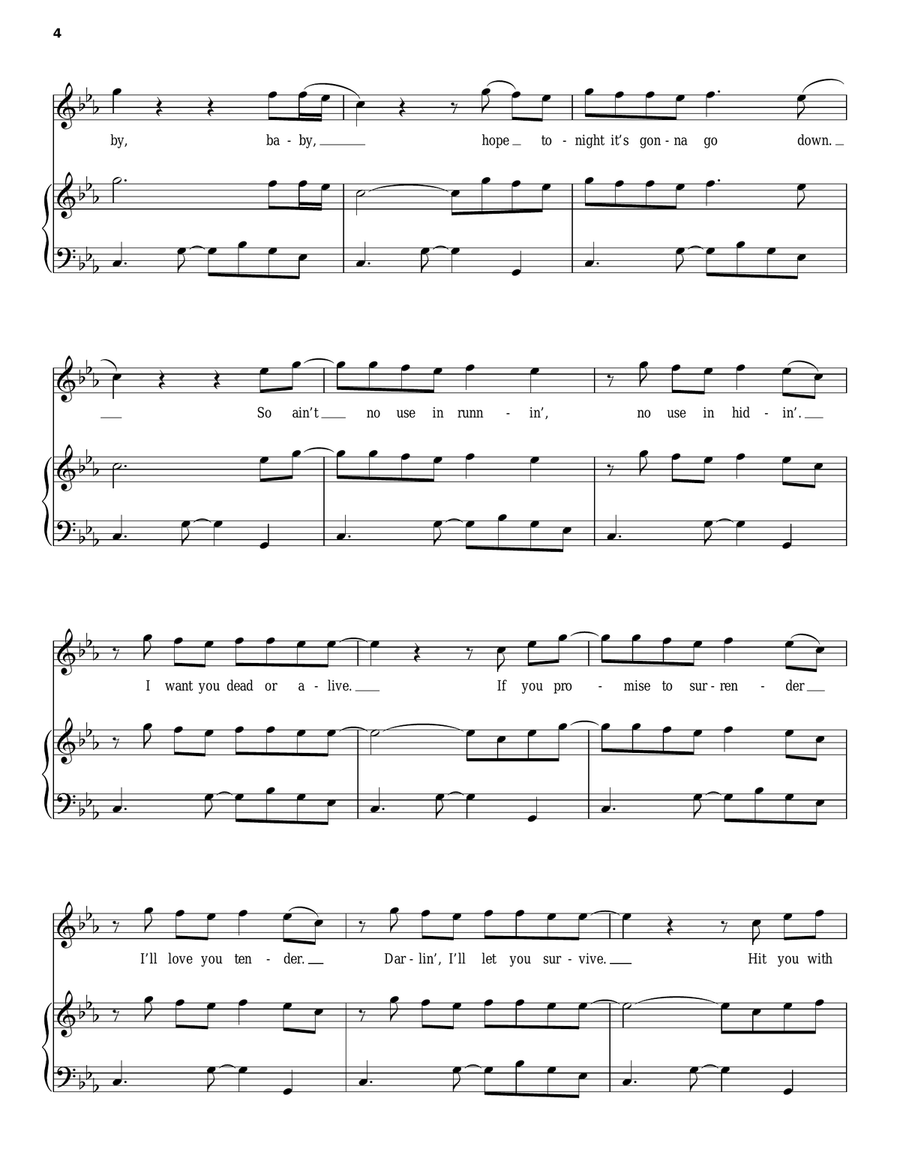 Love Gun Piano, Vocal, Guitar scores gallery preview page 4