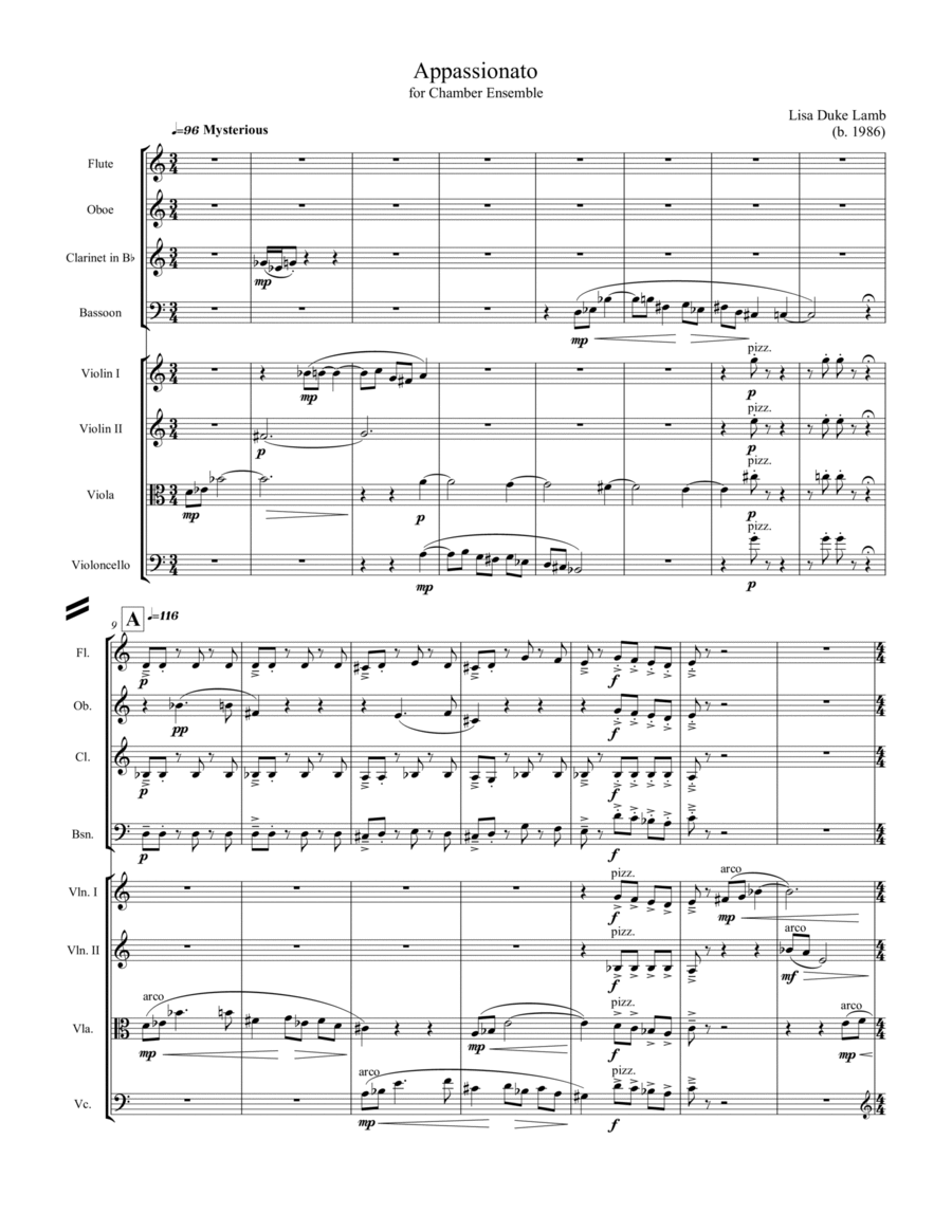 Appassionato Large Ensemble scores gallery preview page 1