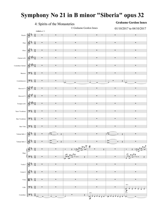 Book cover for Symphony No 21 in B minor "Siberia" Opus 32 - 4th Movement (4 of 4) - Score Only