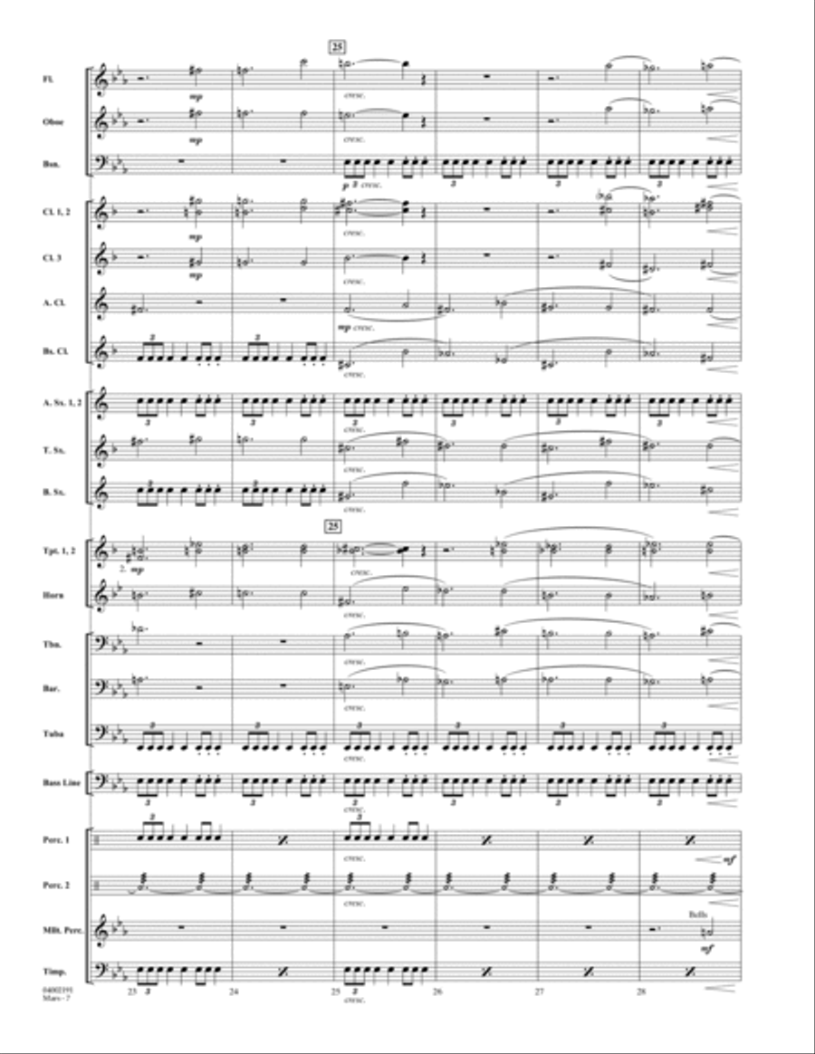 Mars (from The Planets) - Conductor Score (Full Score) Concert Band scores gallery preview page 5