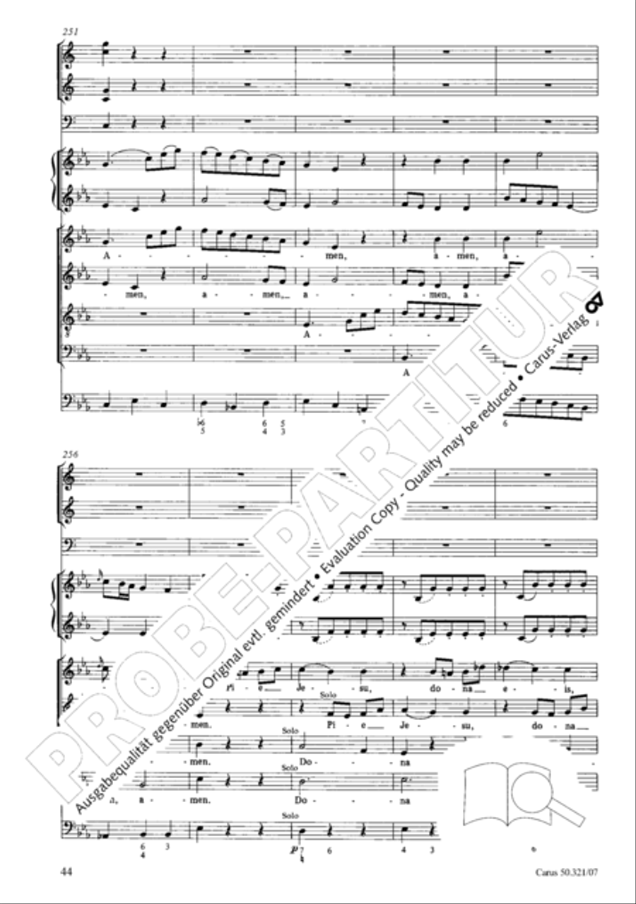 Requiem in C minor 4-Part scores gallery preview page 51