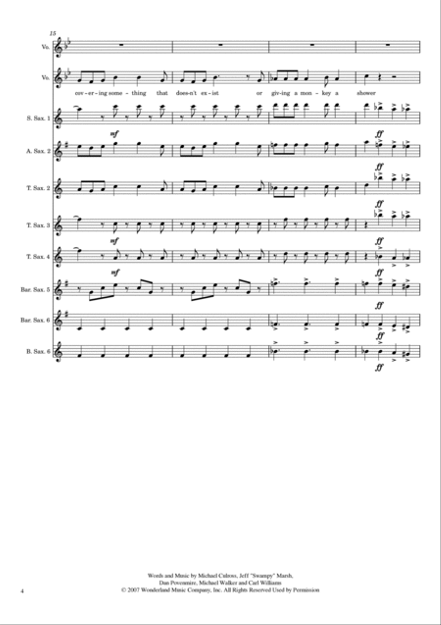 Phineas And Ferb Theme Woodwind Ensemble scores gallery preview page 4