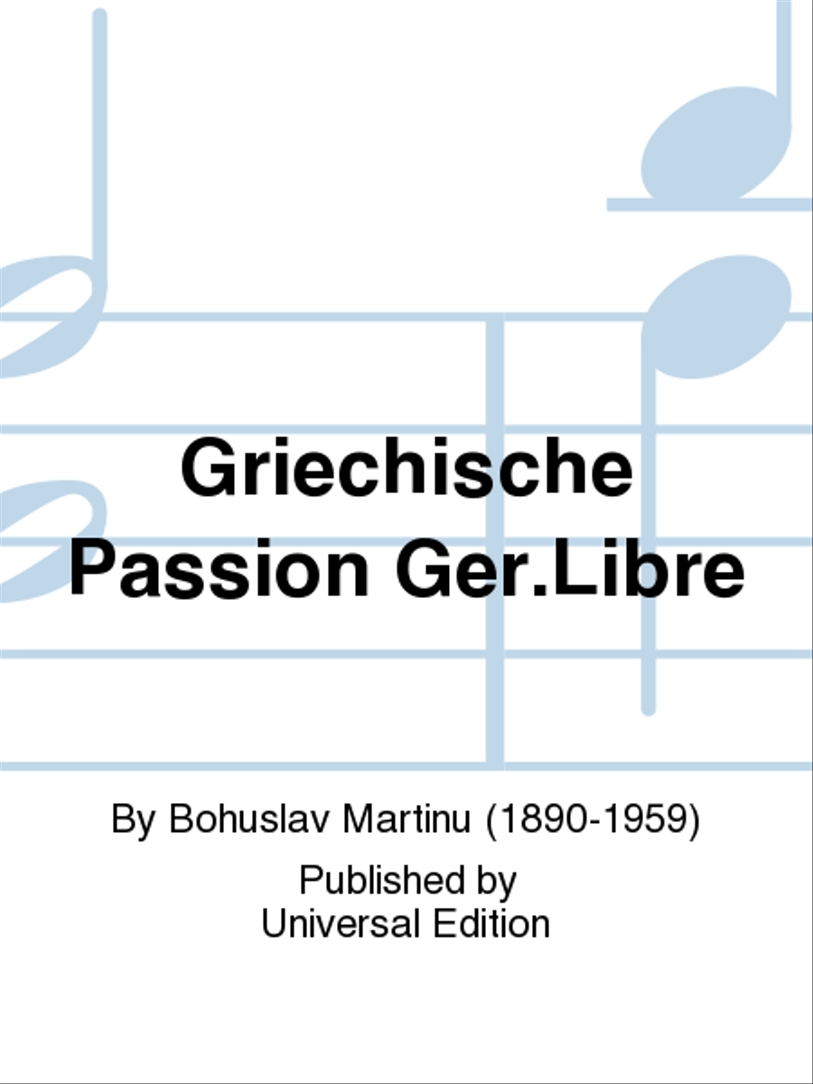 The Greek Passion Libretti scores gallery preview page 1