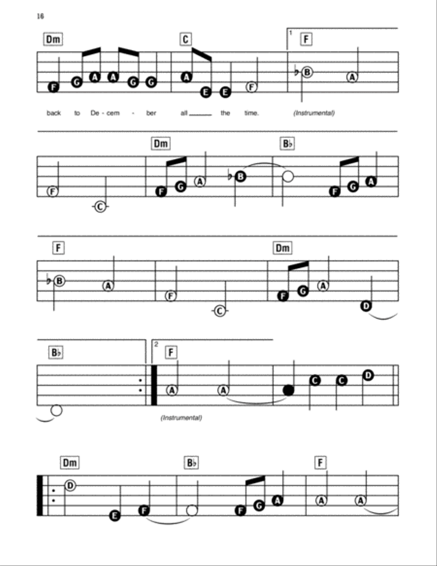 Back To December Electronic Keyboard scores gallery preview page 4