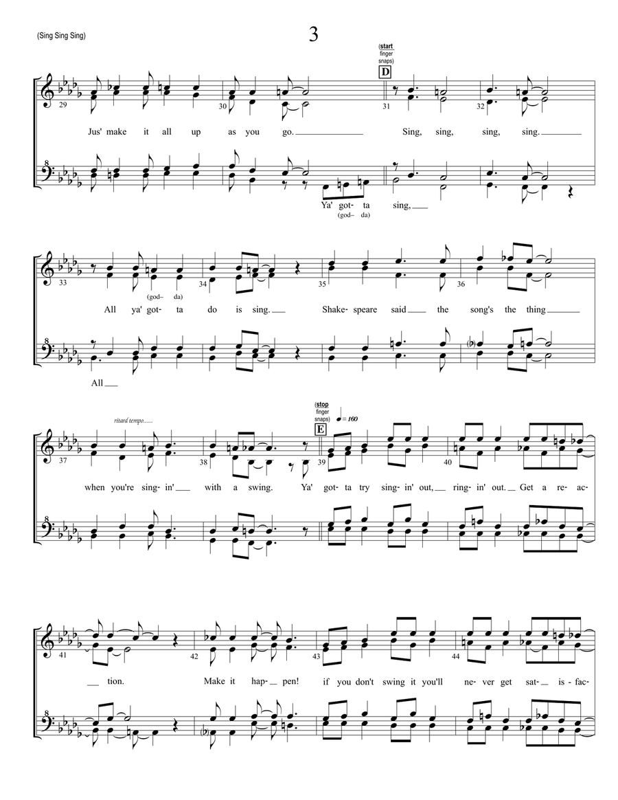 Sing, Sing, Sing SSAA scores gallery preview page 3