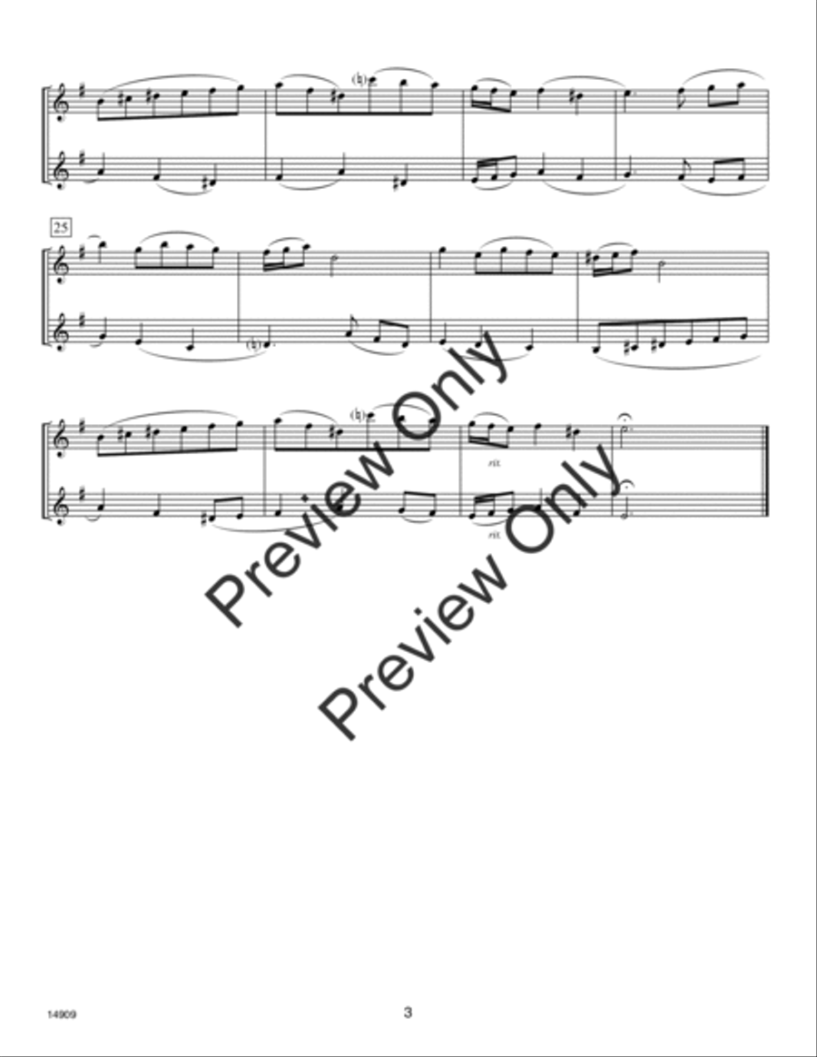 30 Melodious Duets- Clarinet Woodwind Duet scores gallery preview page 3