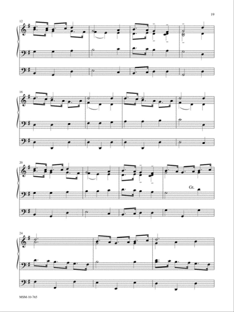 God Reigns Above Six Familiar Hymn Settings for Organ Organ Solo scores gallery preview page 11