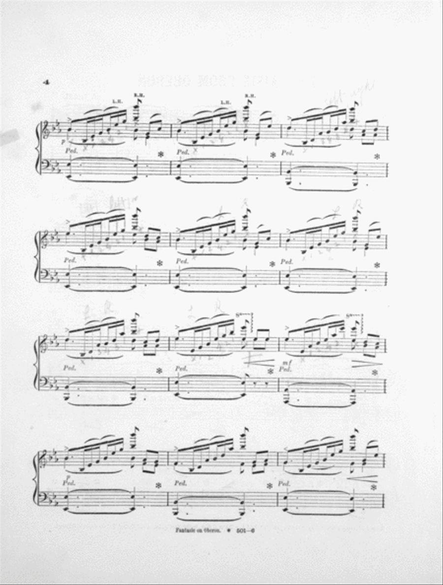 Mermaids' Song from Oberon Transcription Piano Solo scores gallery preview page 3