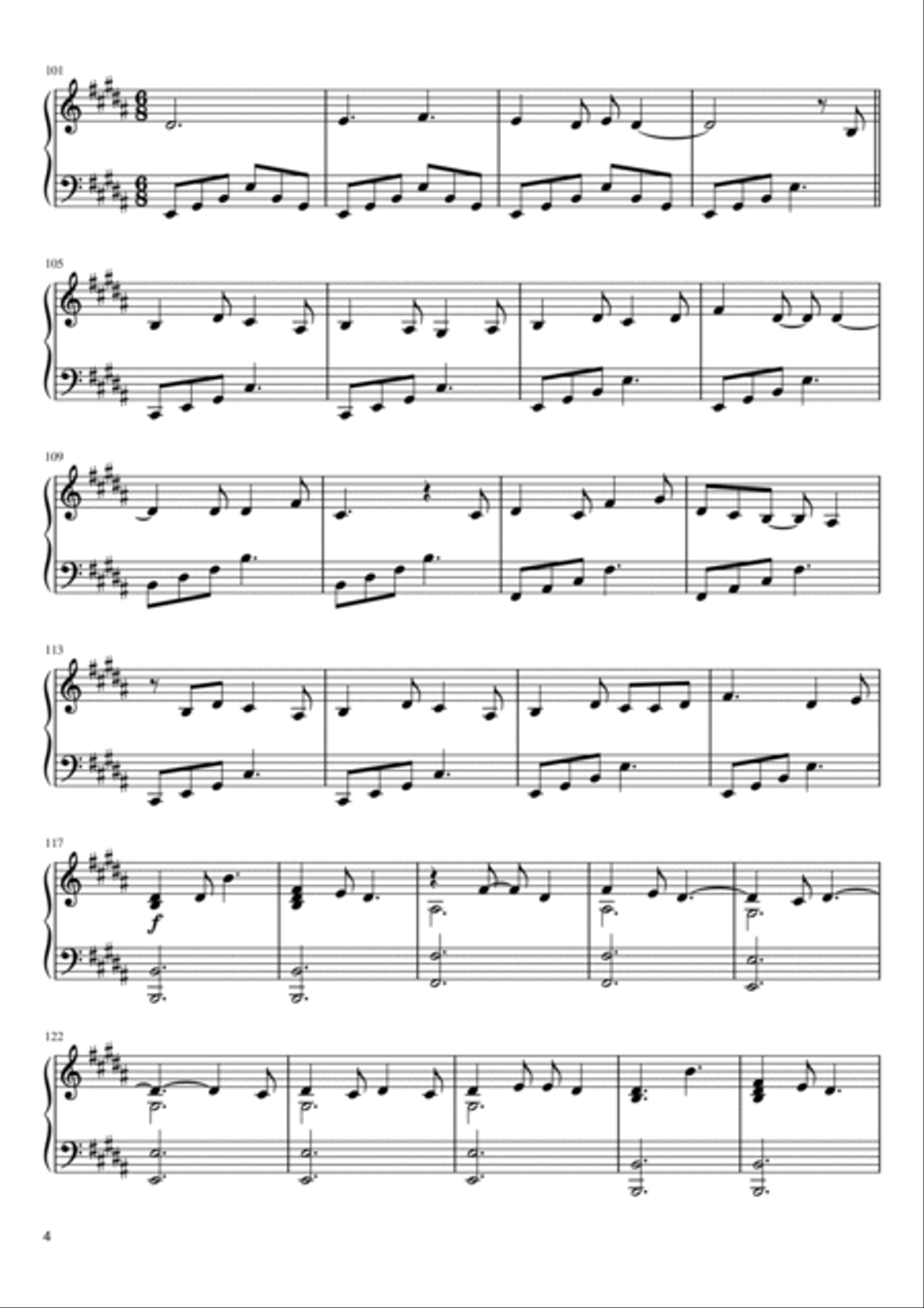 Runaway Piano Solo scores gallery preview page 4