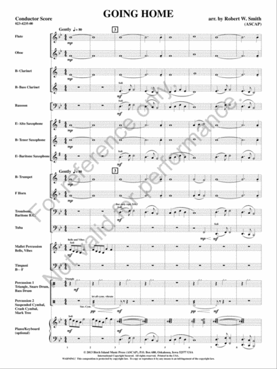 Going Home Going Home Concert Band scores gallery preview page 2
