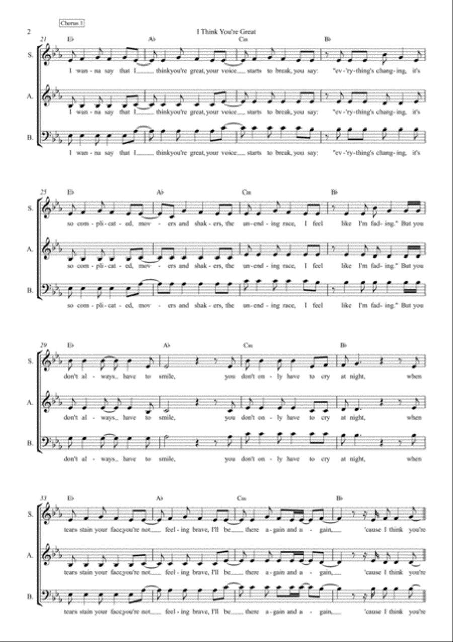 I Think You're Great 3-Part scores gallery preview page 2