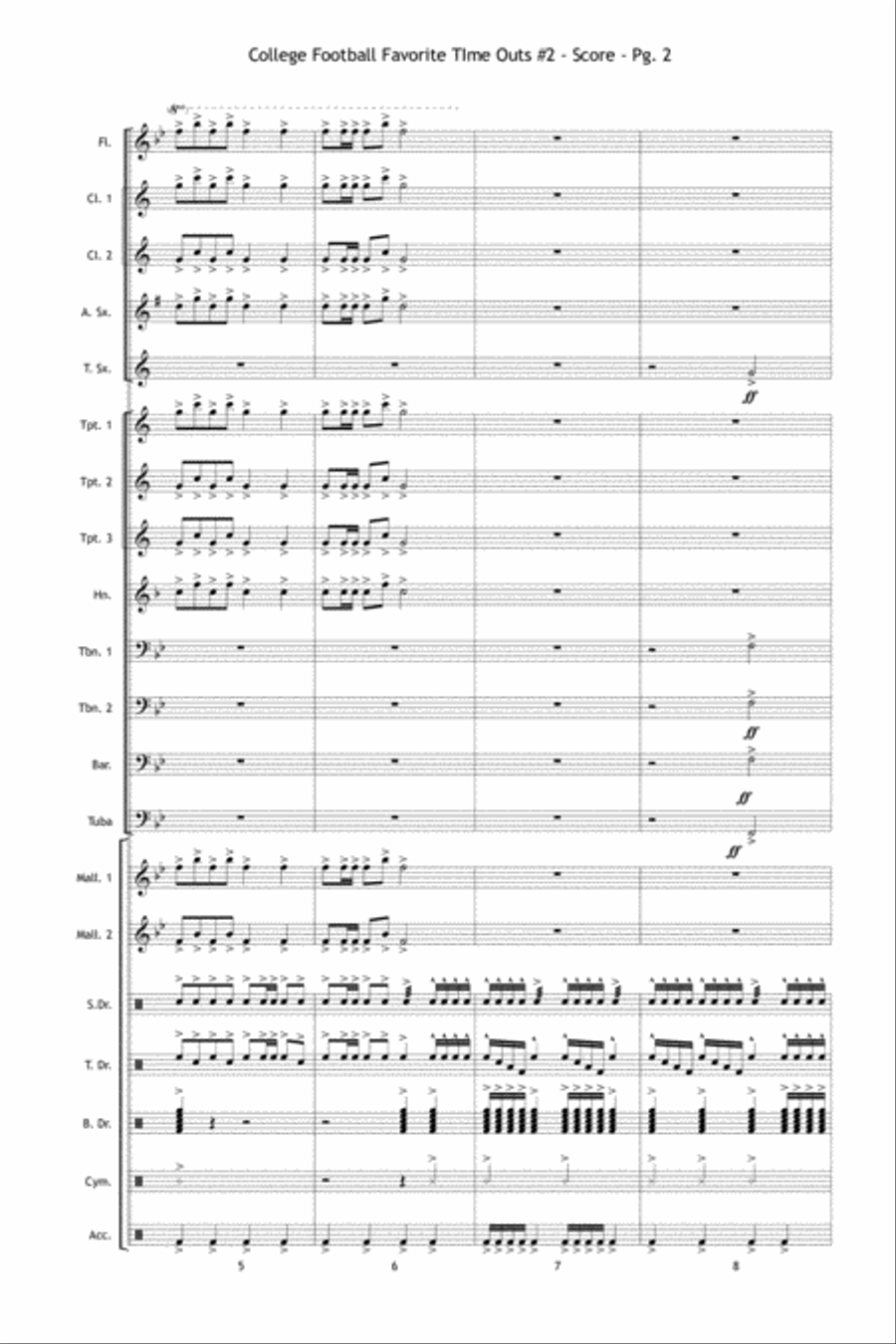 College Football Favorite Time Outs #2 Marching Band scores gallery preview page 3