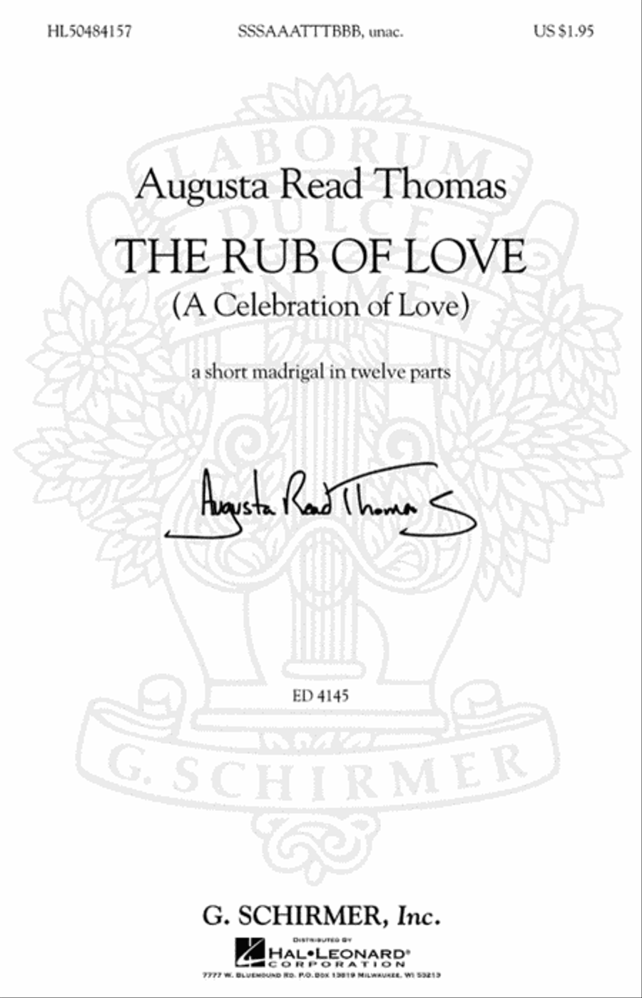 The Rub of Love A Cappella scores gallery preview page 1