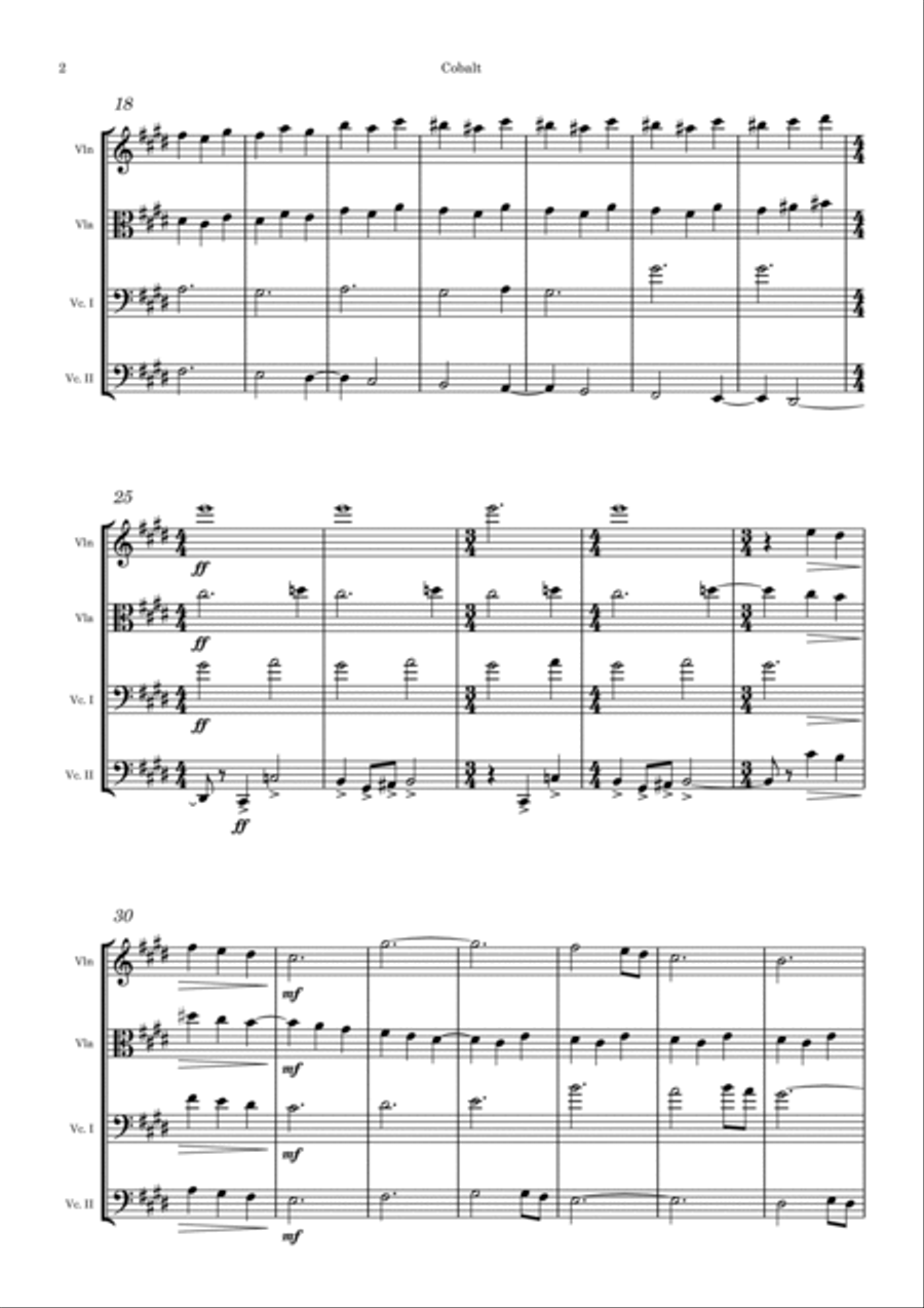 Cobalt Cobalt String Quartet scores gallery preview page 2