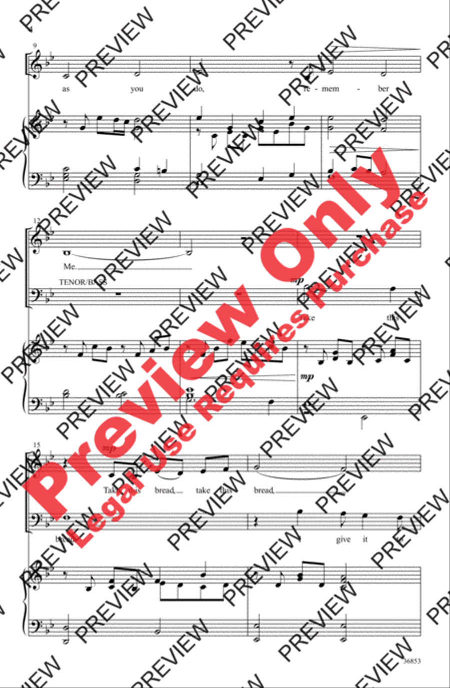 Communion Song Communion Song 4-Part scores gallery preview page 4