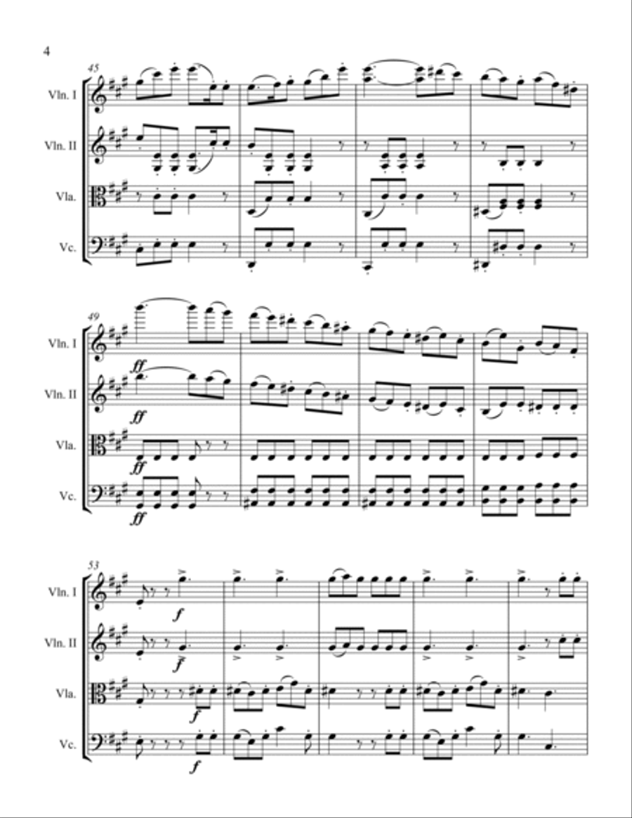 Hunting Song Hunting Song String Quartet scores gallery preview page 4