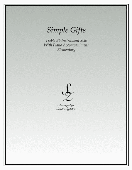 Simple Gifts (treble Bb instrument solo) image number null