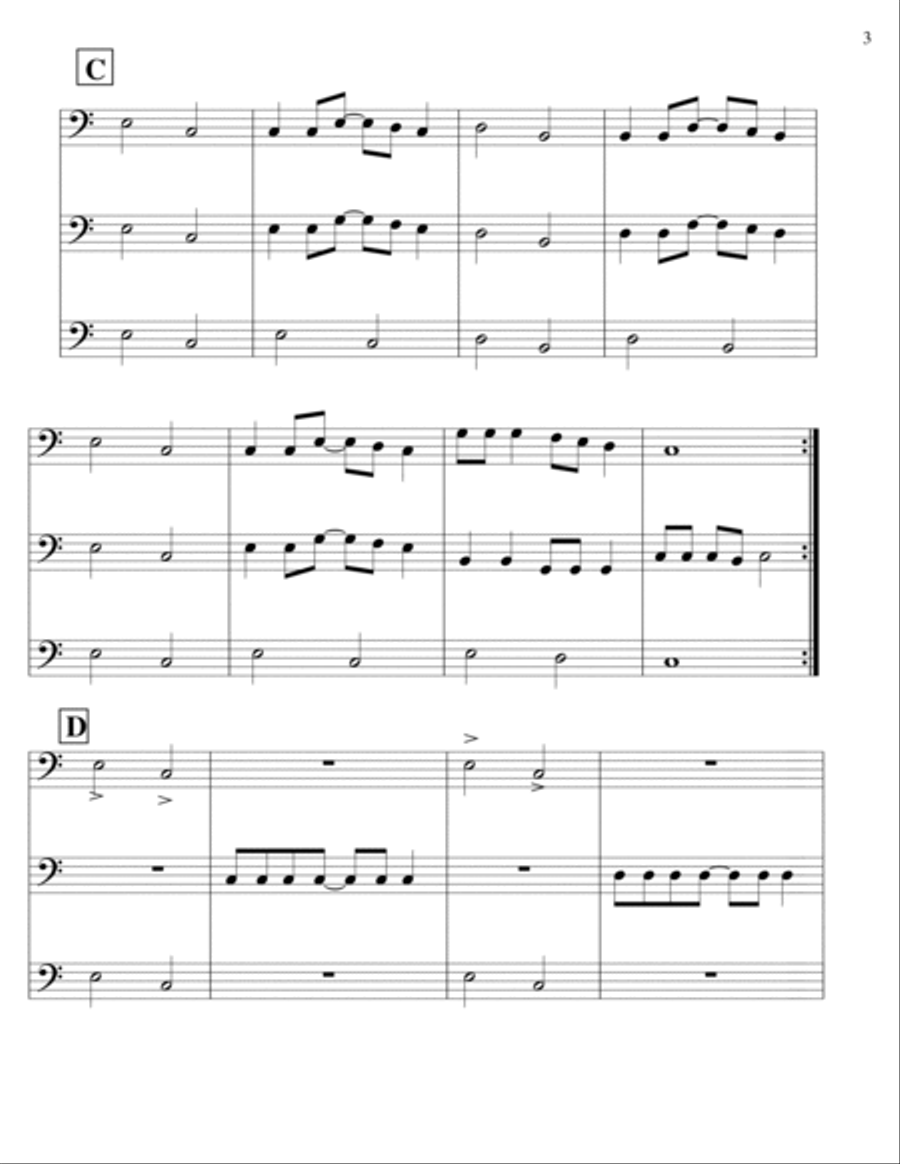Rock-a-my-Soul - Bassoon Trio Woodwind Trio scores gallery preview page 3