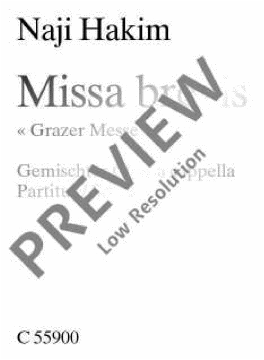 Missa brevis 4-Part scores gallery preview page 2
