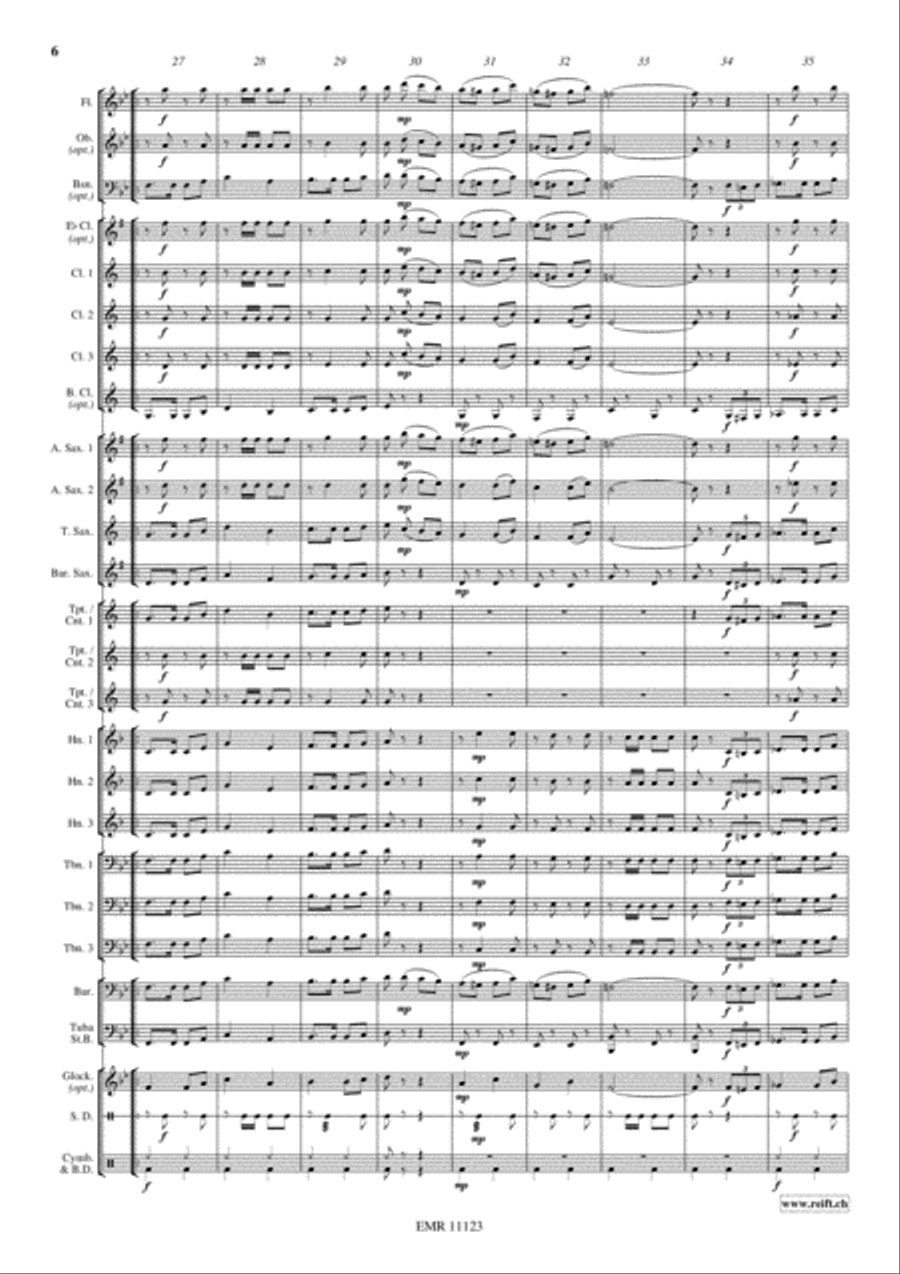 Jubilaumsmarsch Concert Band scores gallery preview page 7