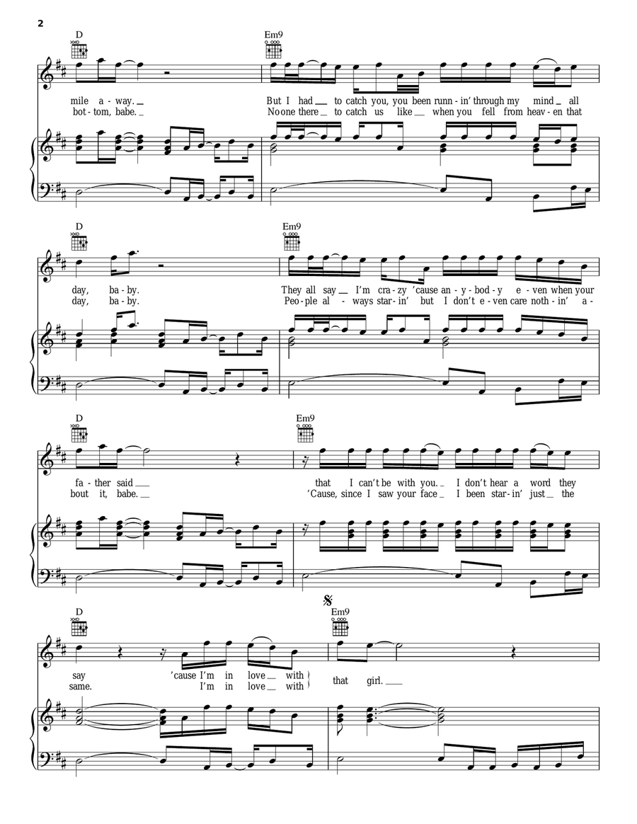 That Girl Piano, Vocal, Guitar scores gallery preview page 2