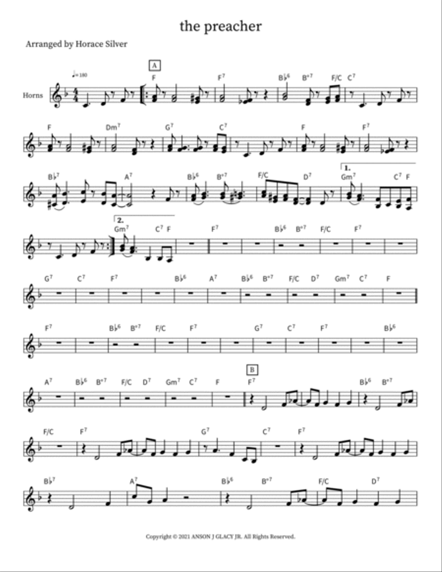 the preacher Jazz Ensemble scores gallery preview page 6