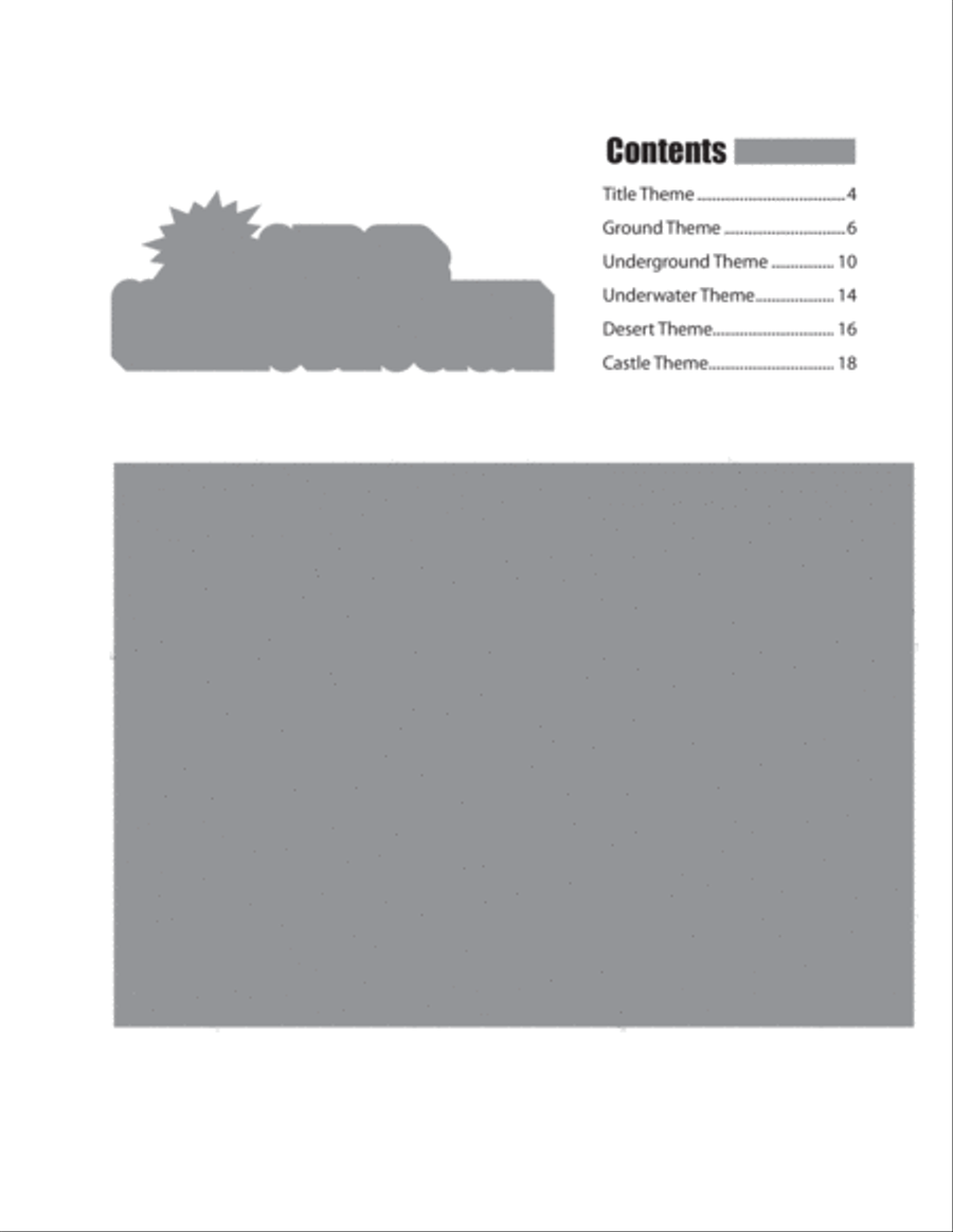 New Super Mario Bros. Wii Piano Solo scores gallery preview page 2