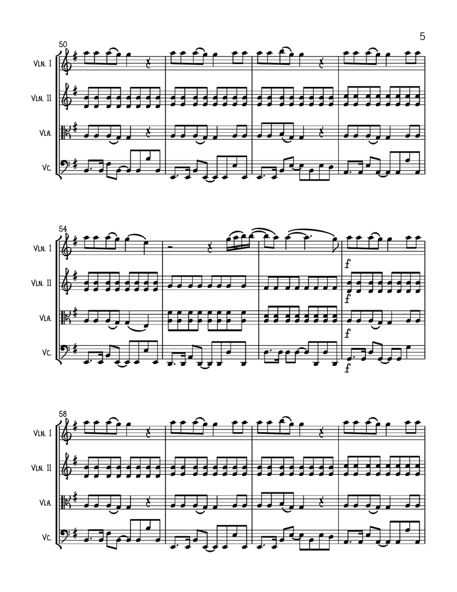 Love Me Like You Do String Quartet scores gallery preview page 5