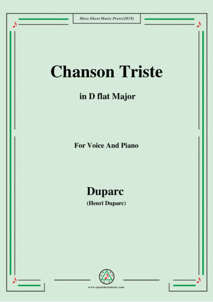 Duparc-Chanson Triste in D flat Major