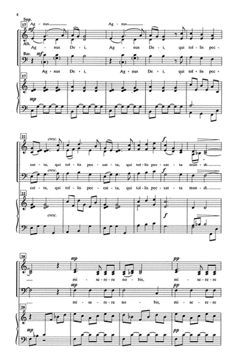 Agnus Dei - SAB (Vocal Score) image number null