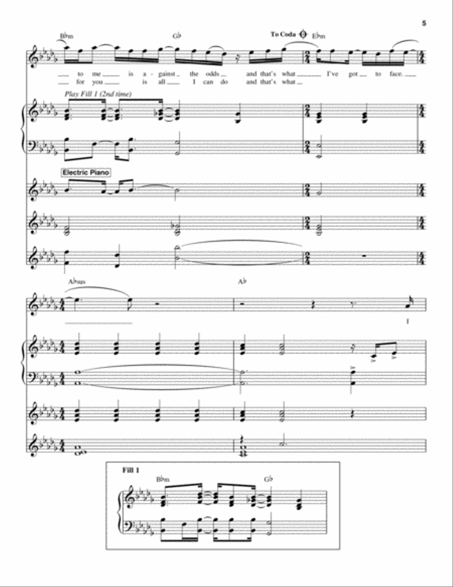 Against All Odds (Take A Look At Me Now) Piano scores gallery preview page 5