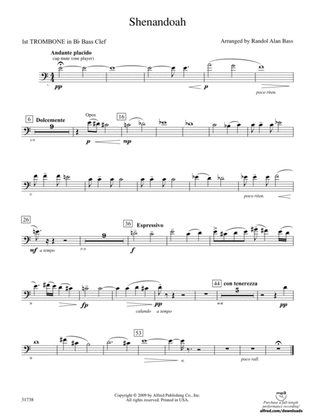 Shenandoah: (wp) 1st B-flat Trombone B.C.
