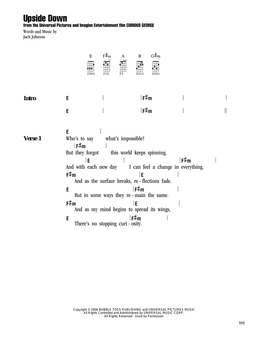 Upside Down Upside Down Ukulele scores gallery preview page 1