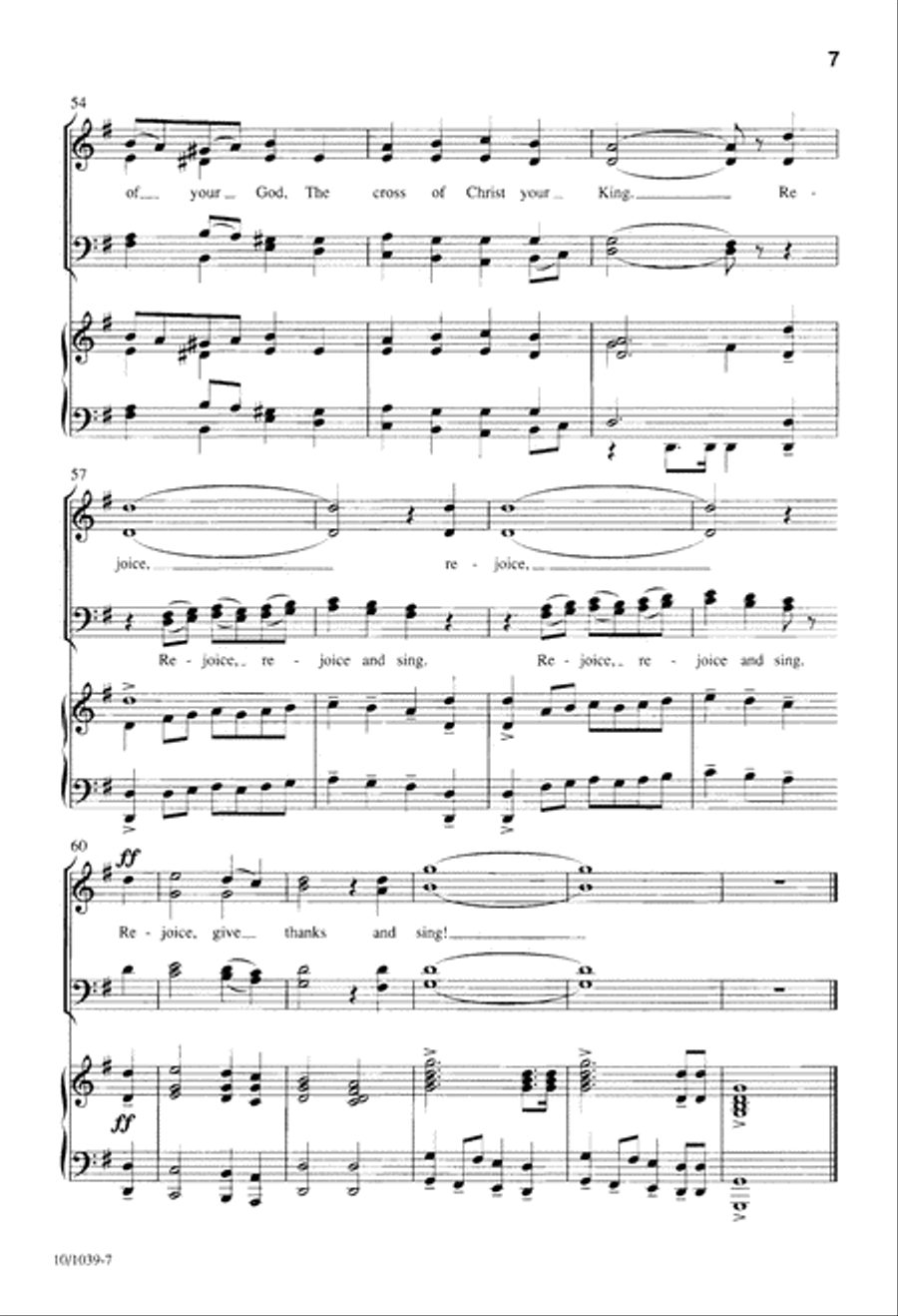 Rejoice, Ye Pure in Heart 4-Part scores gallery preview page 7