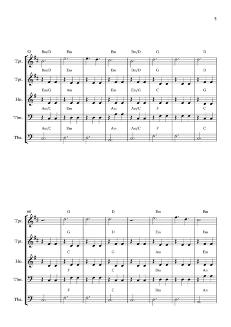 La Valse D'amelie Brass Ensemble scores gallery preview page 5