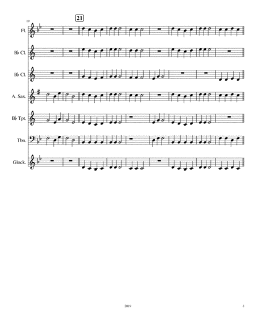 Childhood Memories Concert Band scores gallery preview page 3