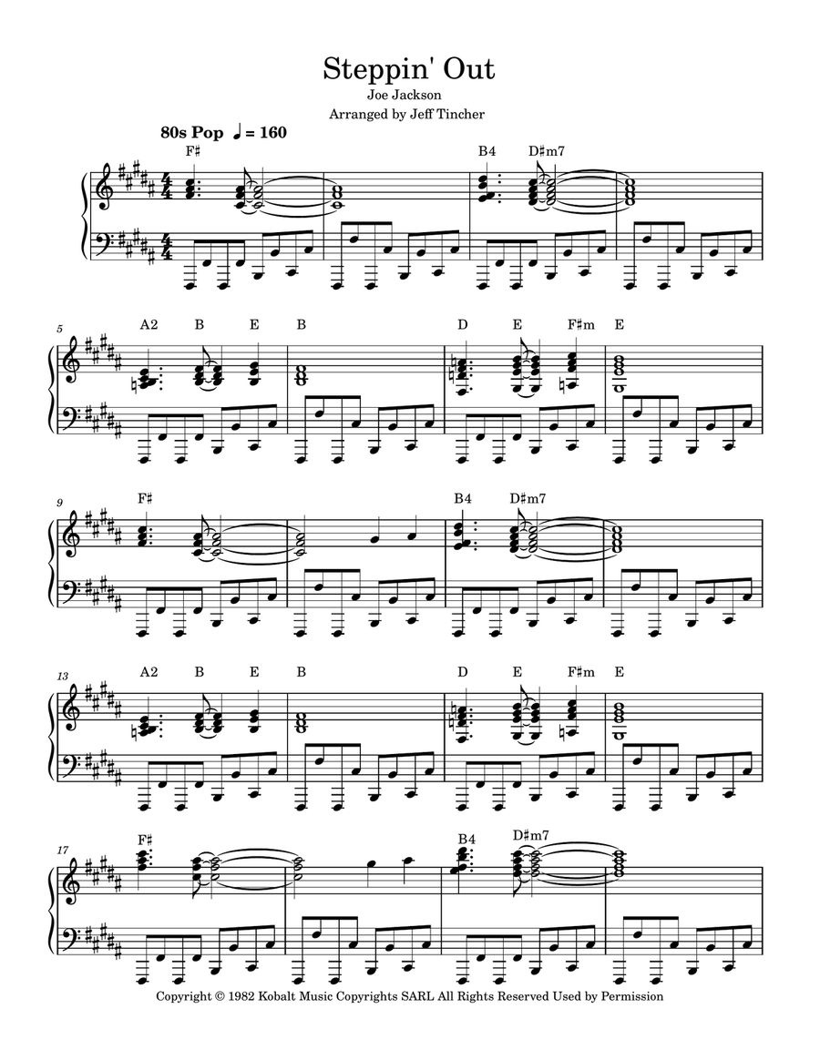 Steppin' Out Steppin' Out Piano, Vocal, Guitar scores gallery preview page 2