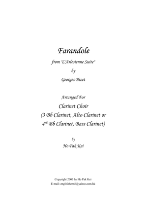 Book cover for Farandole for clarinet choir