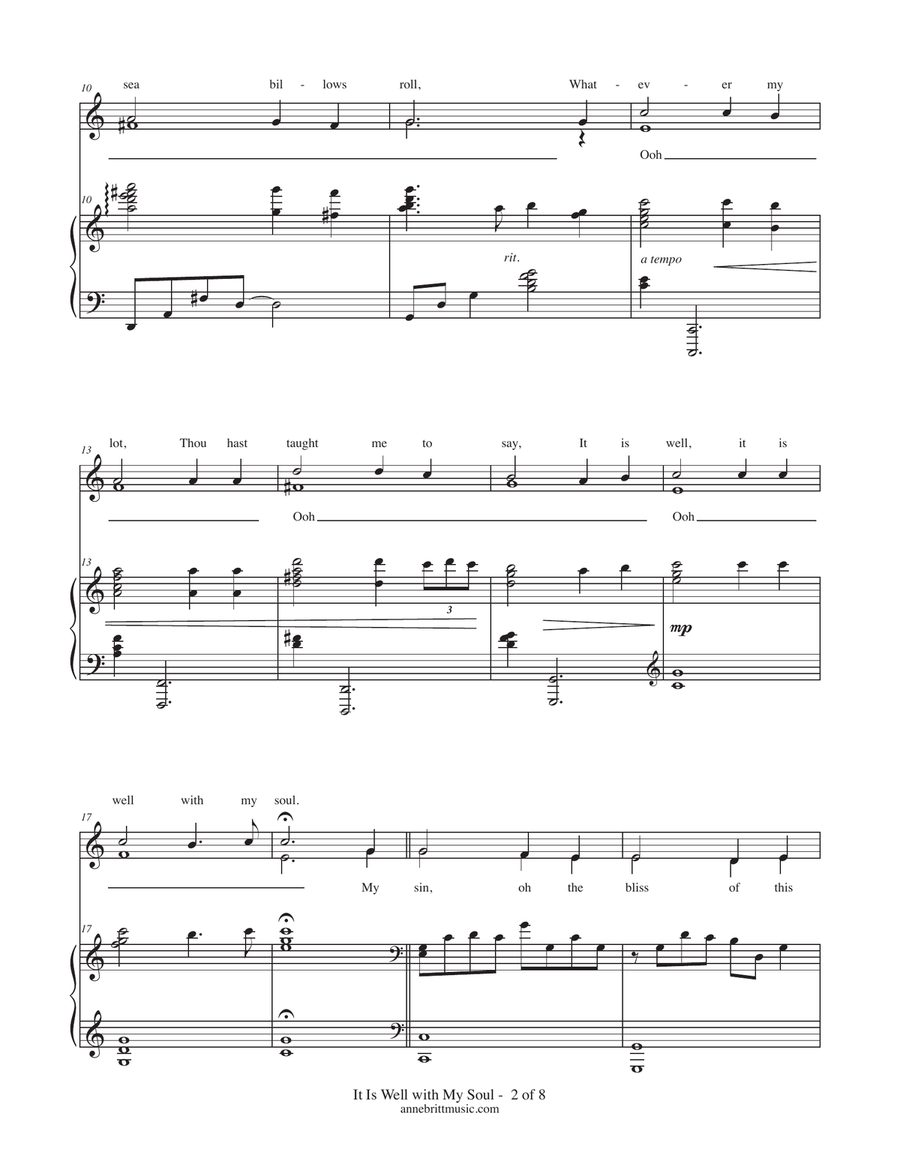It Is Well with My Soul (vocal duet or solo) image number null