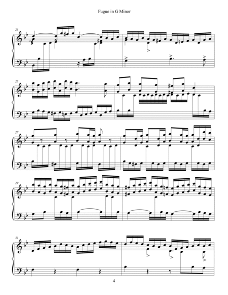 Fugue in G Minor Fugue in G Minor Handbell Choir scores gallery preview page 4