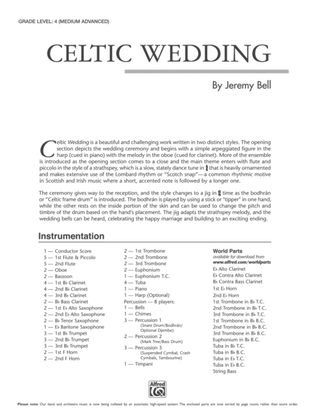 Book cover for Celtic Wedding: Score