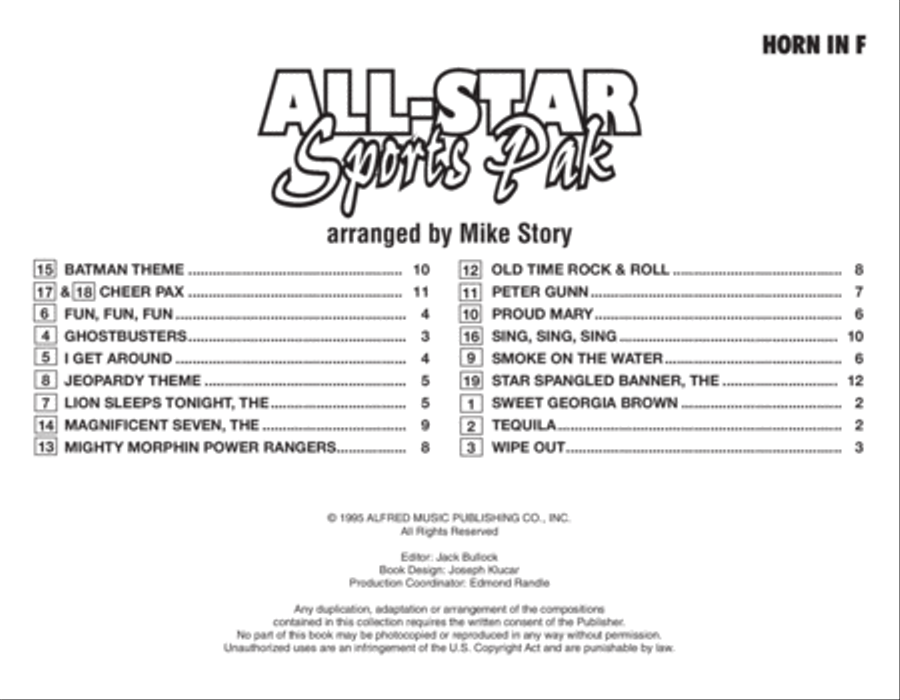 All-Star Sports Pak - Horn in F