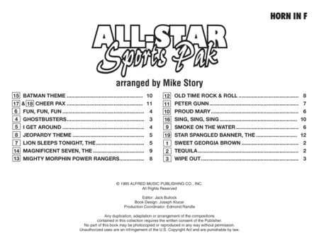 All-Star Sports Pak - Horn in F
