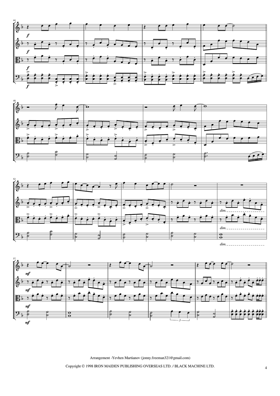 Como Estais Amigos String Quartet scores gallery preview page 4