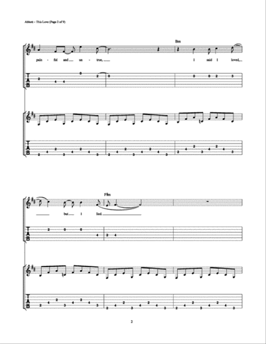 This Love Easy Guitar scores gallery preview page 2