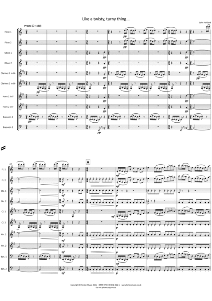 Like A Twisty, Turny Thing… Bassoon scores gallery preview page 2