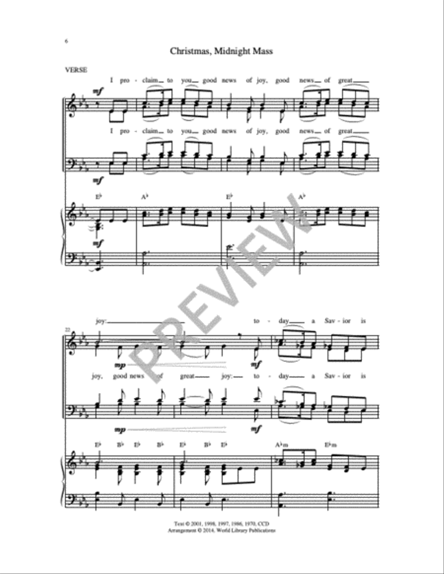 Christmas Gospel Acclamations on Gesù Bambino 4-Part scores gallery preview page 18
