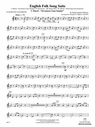 English Folk Song Suite: E-flat Baritone Saxophone