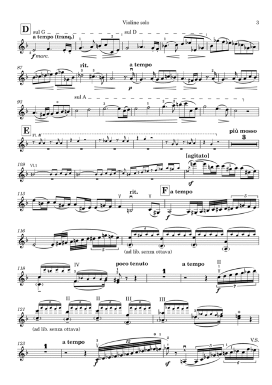 Skaldische Rhapsodie, Violinkonzert op. 50 Violin Solo scores gallery preview page 5
