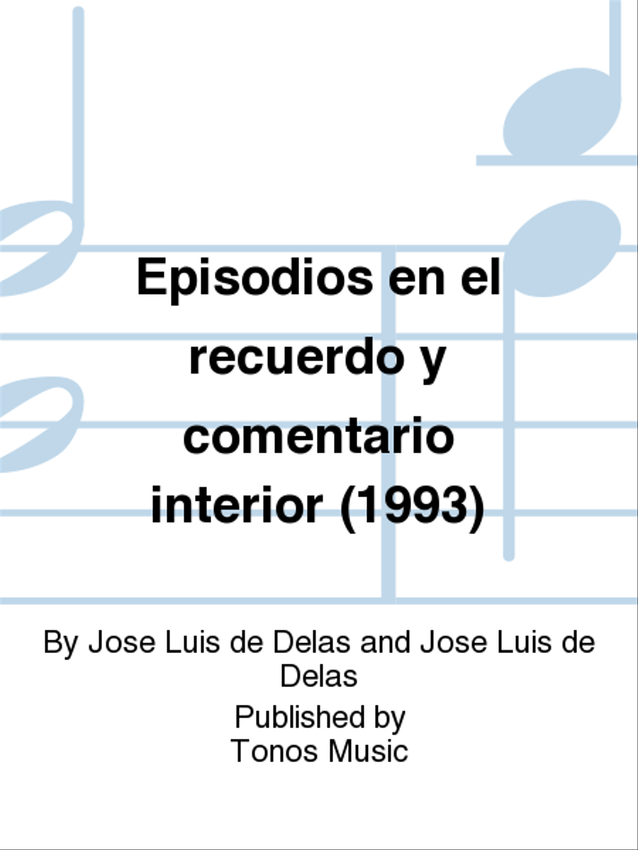 Episodios en el recuerdo y comentario interior (1993) Orchestra scores gallery preview page 1